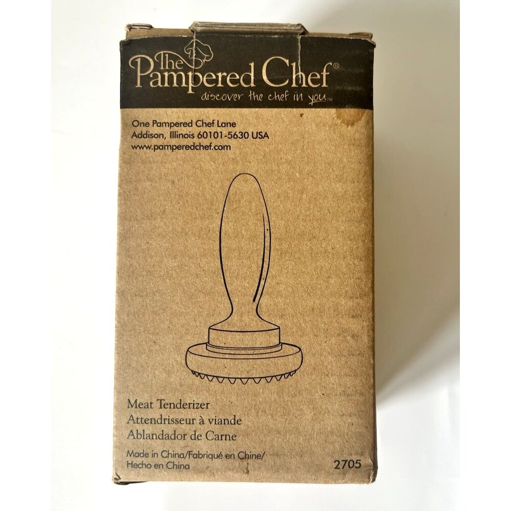 VTG 2000 Pampered Chef Dual Meat Tenderizer Model 2705 NIB with Manual NOS